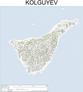 Карта острова Колгуев (Kolguyev) Остров Колгуев (Kolgujev) (фото)