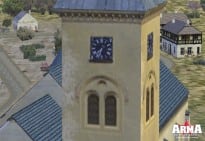 Соборные часы в центре Ла-Ривьеры Ла Ривьера (La Riviere) (фото)