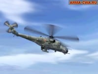 Вертолёт Ми-24 в полёте Ми 24 в Operation Flashpoint/ArmA:CWA (фото)